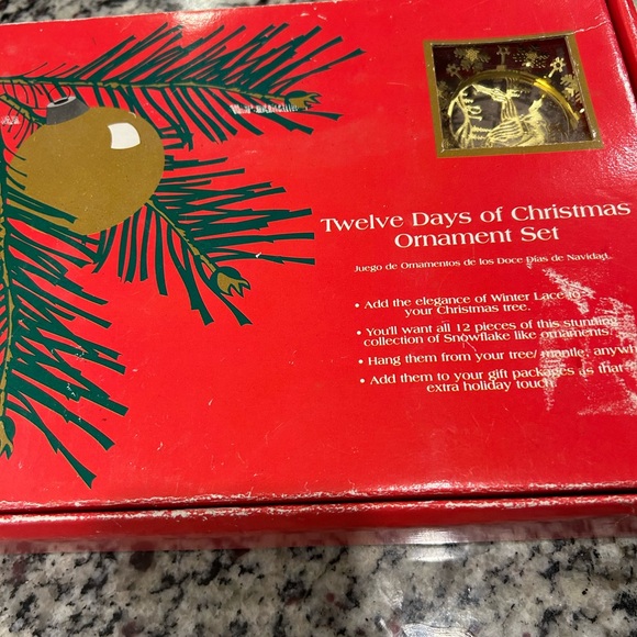 Vintage Twelve days of Christmas ornament set. - Picture 3 of 3